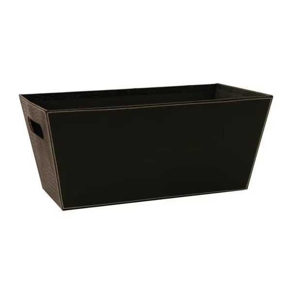 Wald Imports 7118-BLK 13 in. Paperboard Tote  Black  Pack of 2, Wald Imports, Mfr#: 7118/BLK